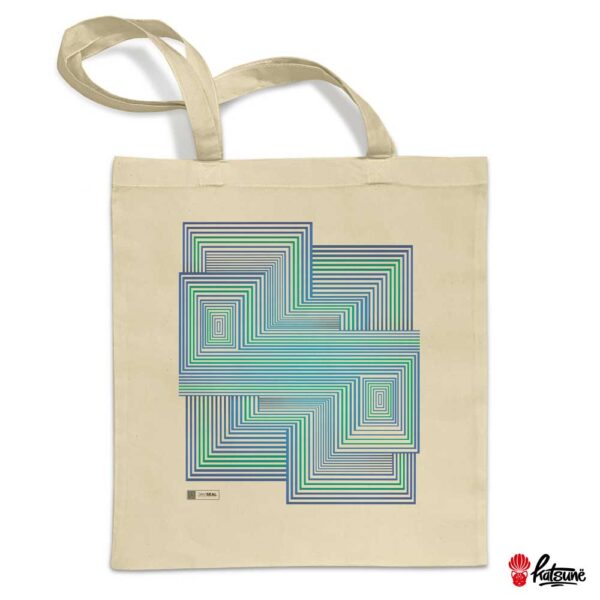 tote bag natural con diseño lineal de javi seal